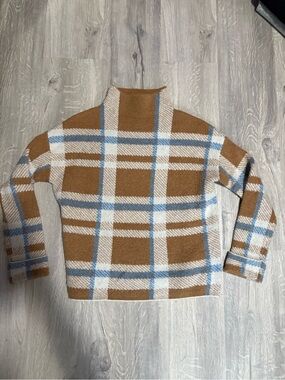 Cynthia Rowley Cozy Plaid Turtleneck Sweater size small